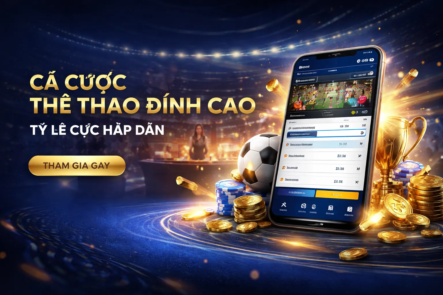 Sân vận động với trận đấu bóng đá kịch tính, đại diện cho cá cược thể thao tại 288 bet